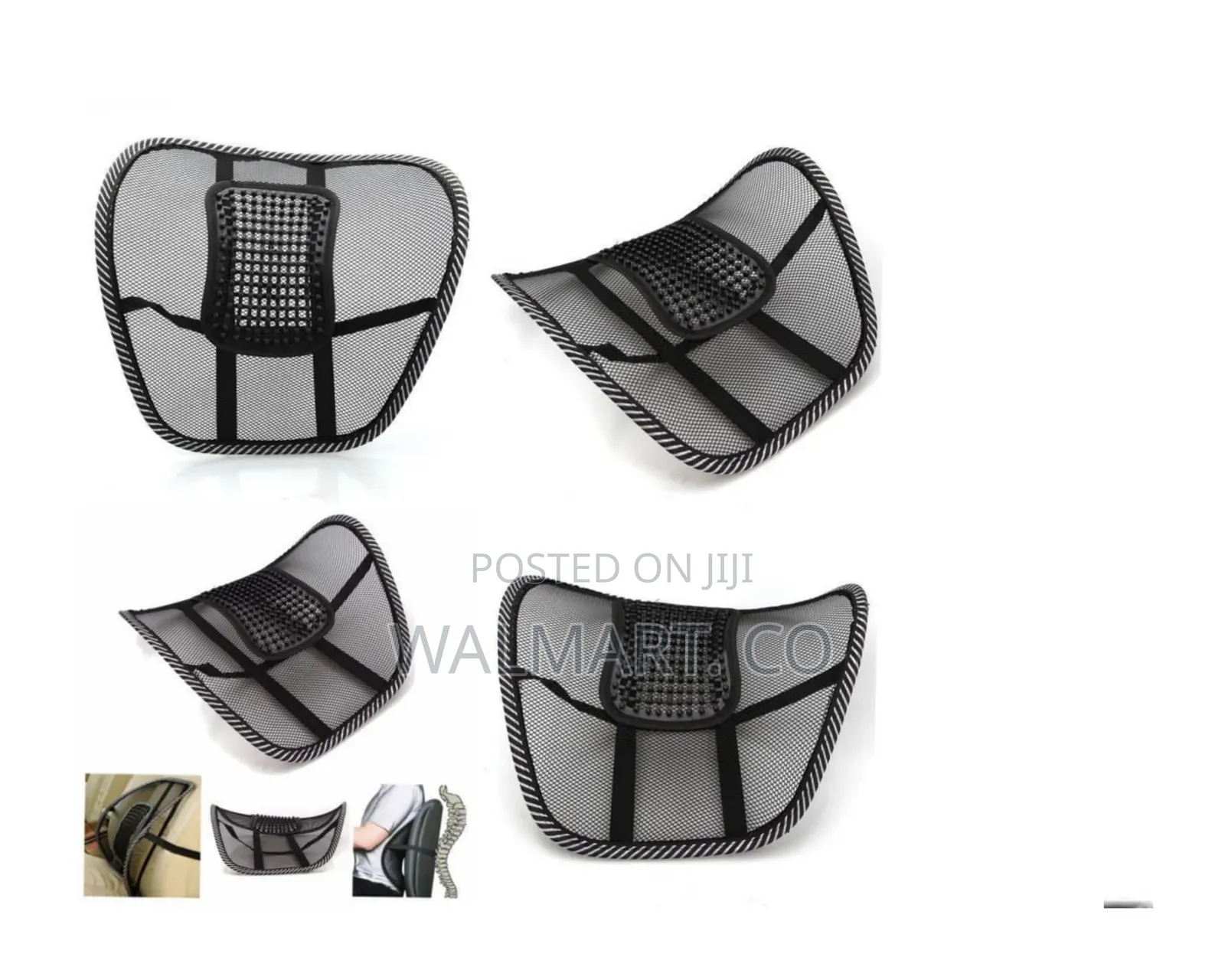 2pcs Black Mesh Lumbar Back Support