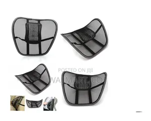 2pcs Black Mesh Lumbar Back Support