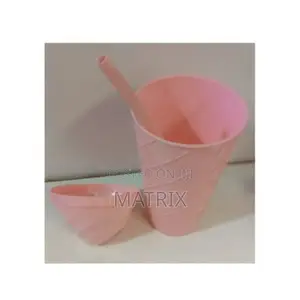 12 Pieces Plastic Glasses (Multi Color)