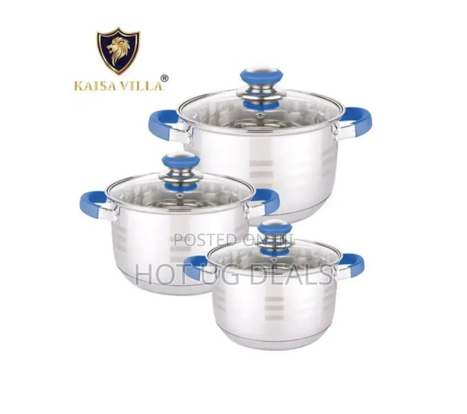 6pcs  Stainless Steel Cookware Set With Glass Lids
