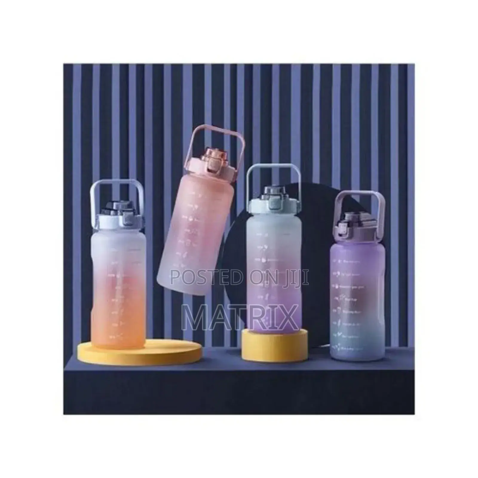 2l Time Marked Fitness Jug Outdoor Frosted Water Bottle