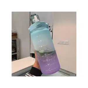 2l Time Marked Fitness Jug Outdoor Frosted Water Bottle