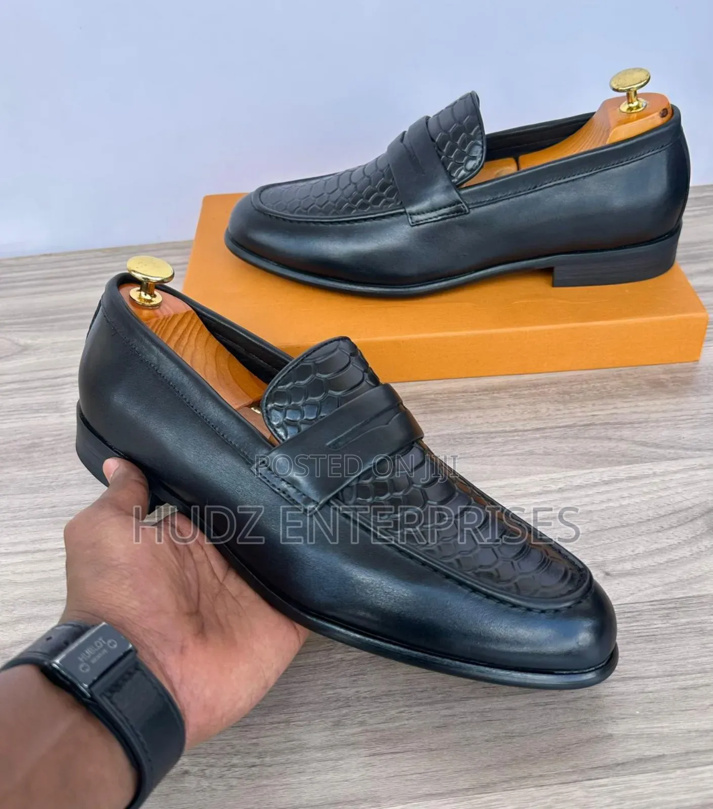 Stylish Moccasin Black Shoes