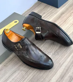 Stylish Buckle Shoes Black and Brown