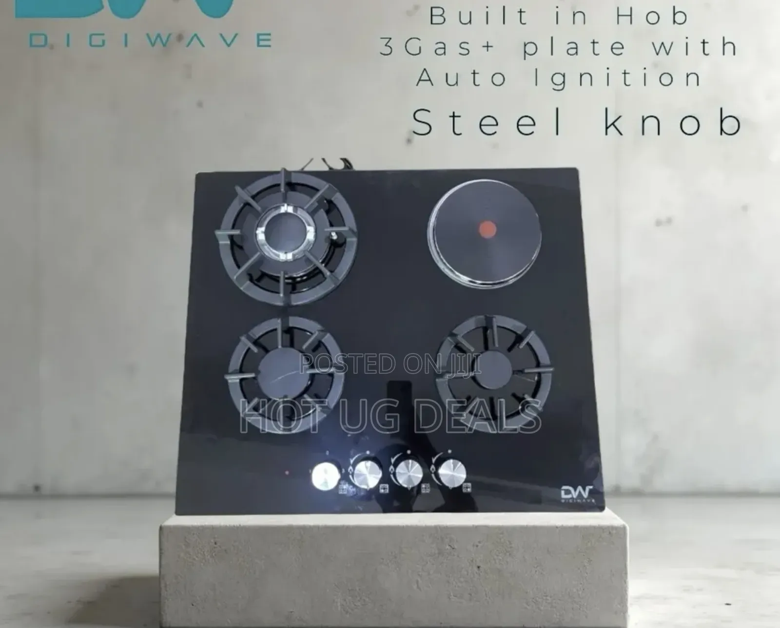 Digiwave 3-burner Gas And 1 Electric Inbuilt Hob Cooker
