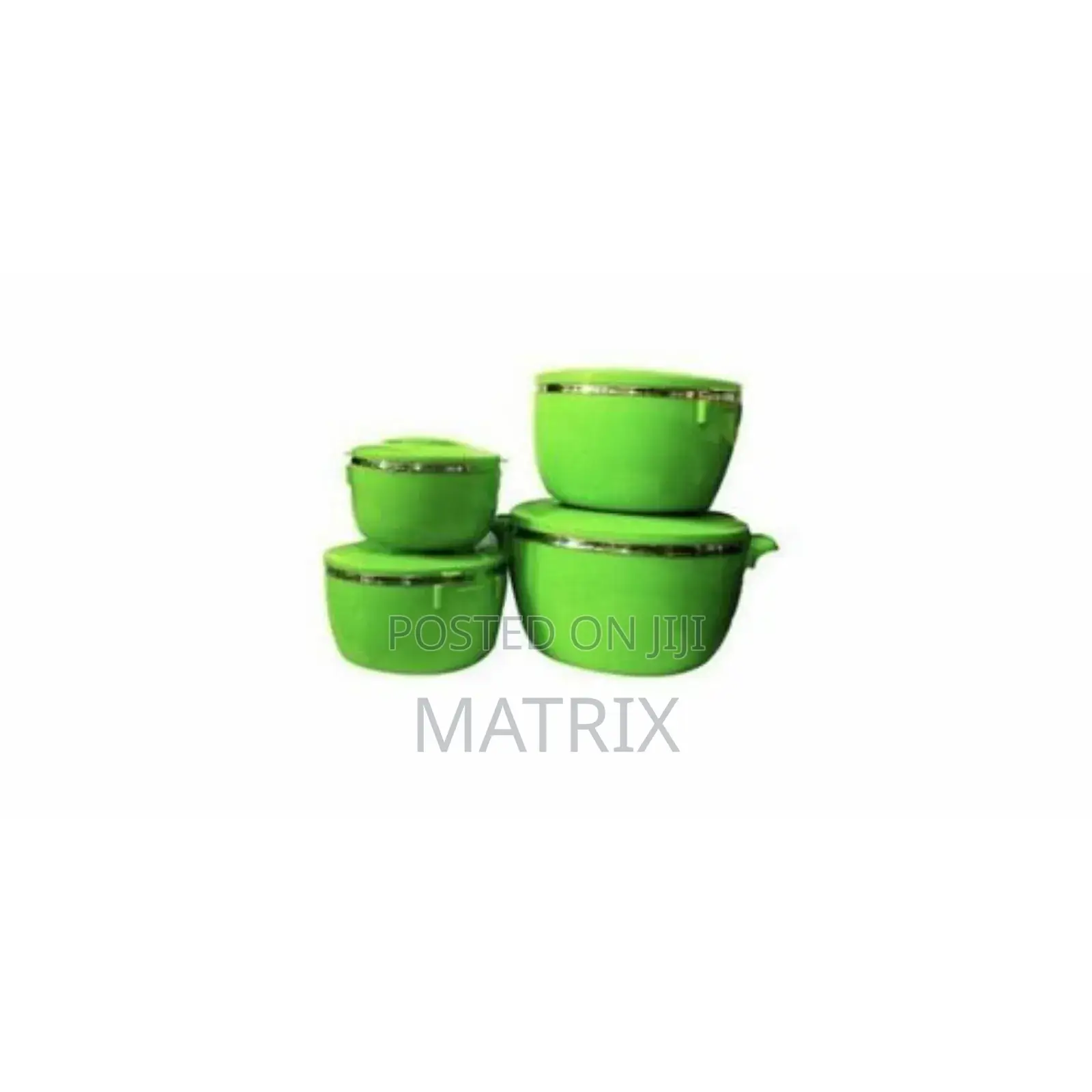 4pieces Insulation Dish - Green Cream