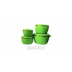4pieces Insulation Dish - Green Cream