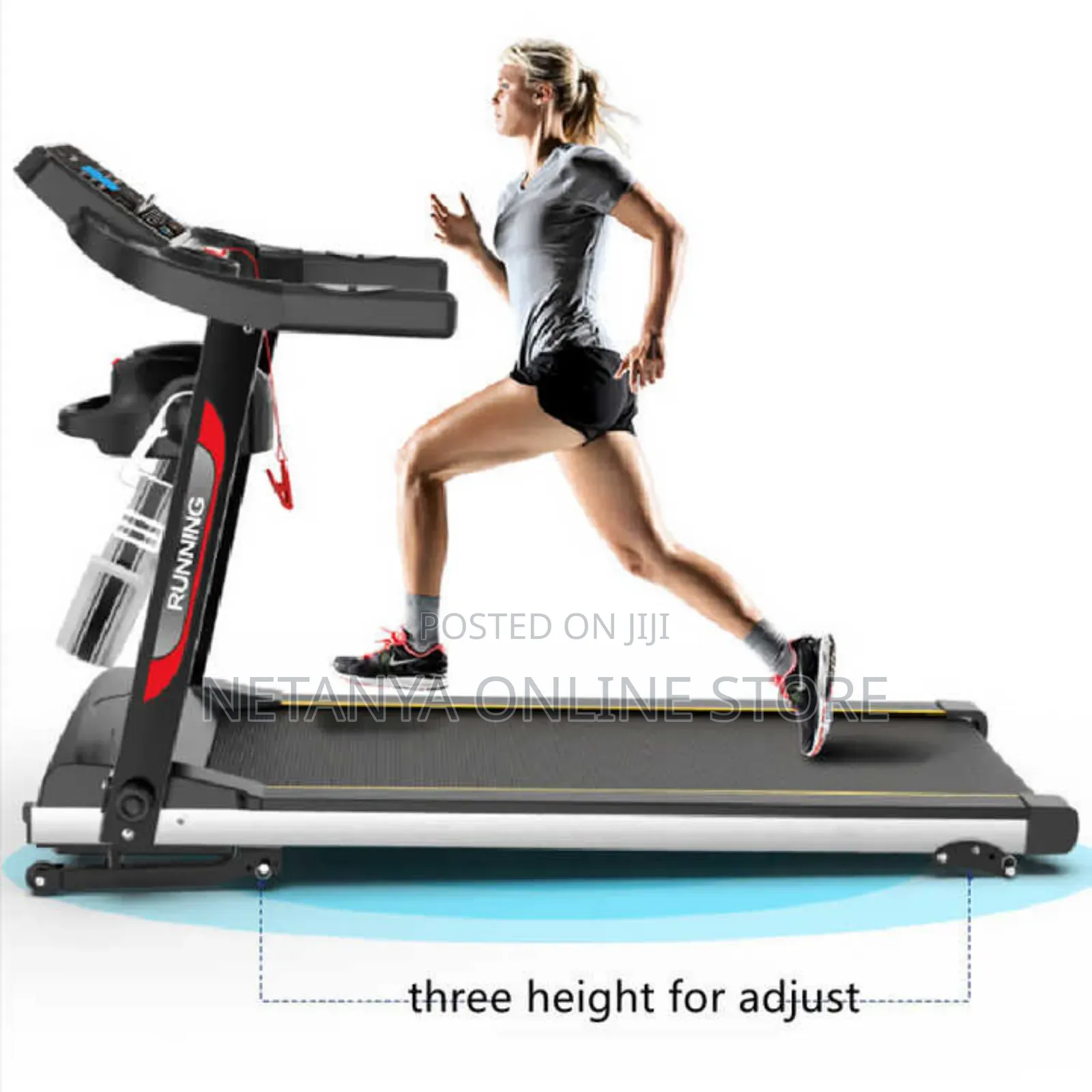 Electric Foldable Treadmill With 3 Height Adjustment