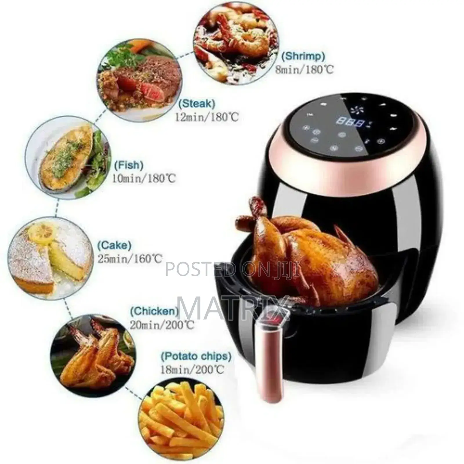 Hoffmans 7.7l Digital Electric Air Fryer Healthy