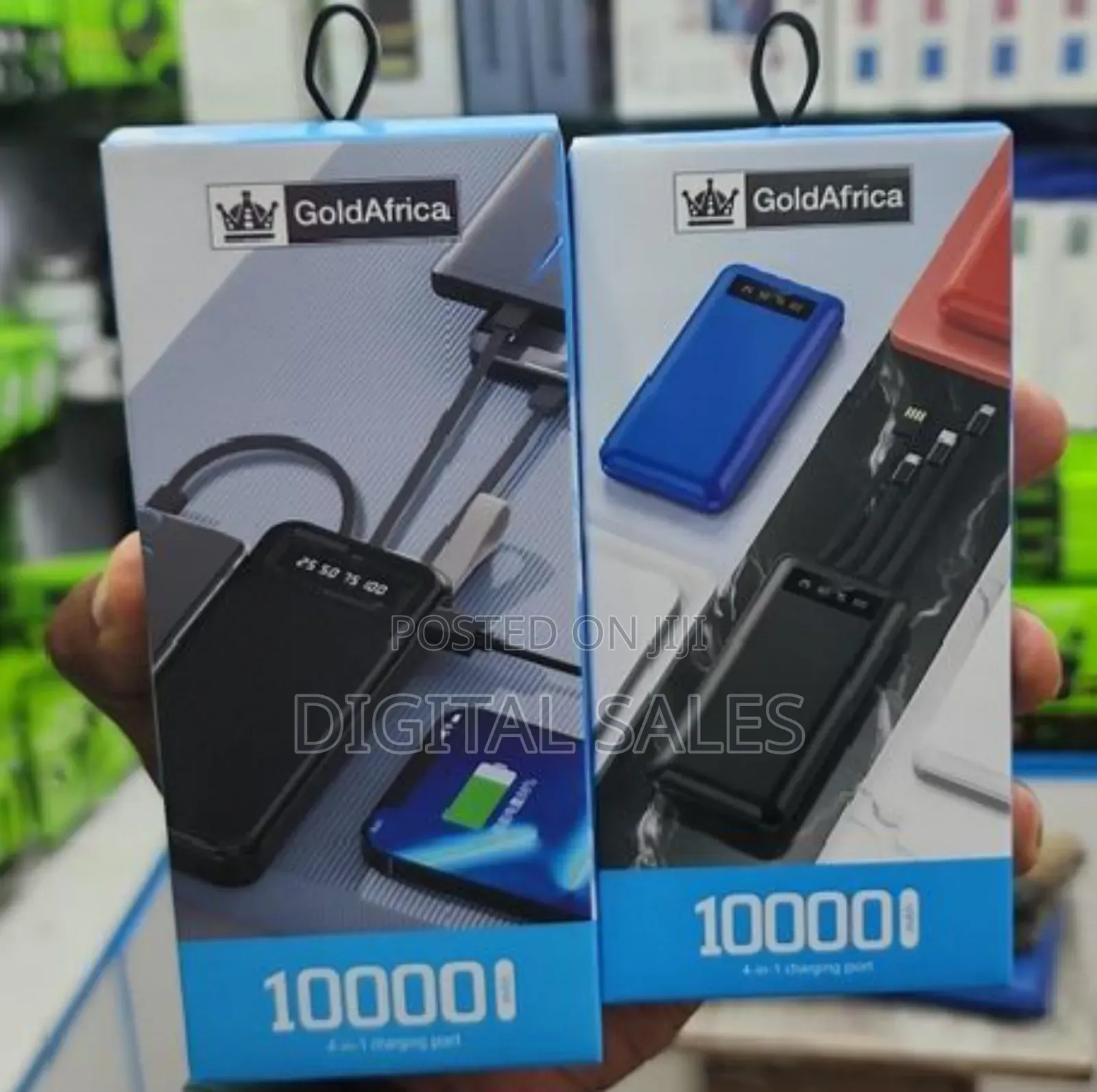 Gold Africa 10,000 Mah Power Bank - 4 Ports in 1 Black