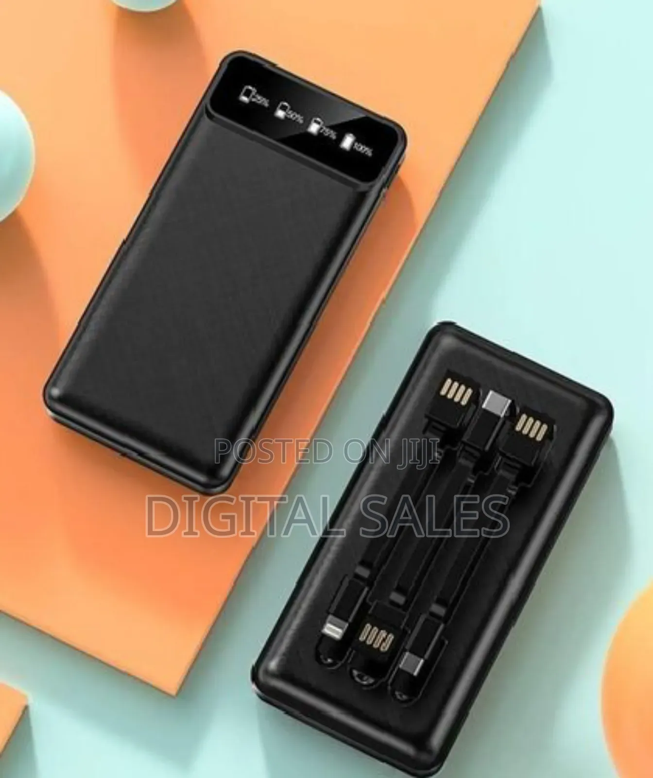 Gold Africa 10,000 Mah Power Bank - 4 Ports in 1 Black
