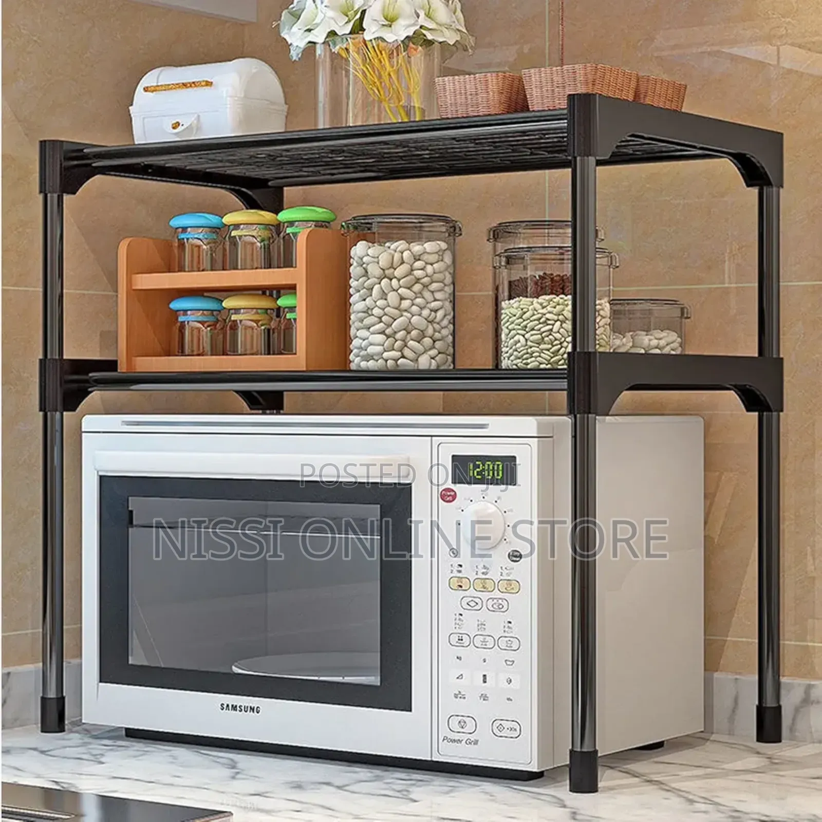 Multifunctional Microwave Oven 2 Tier Stand