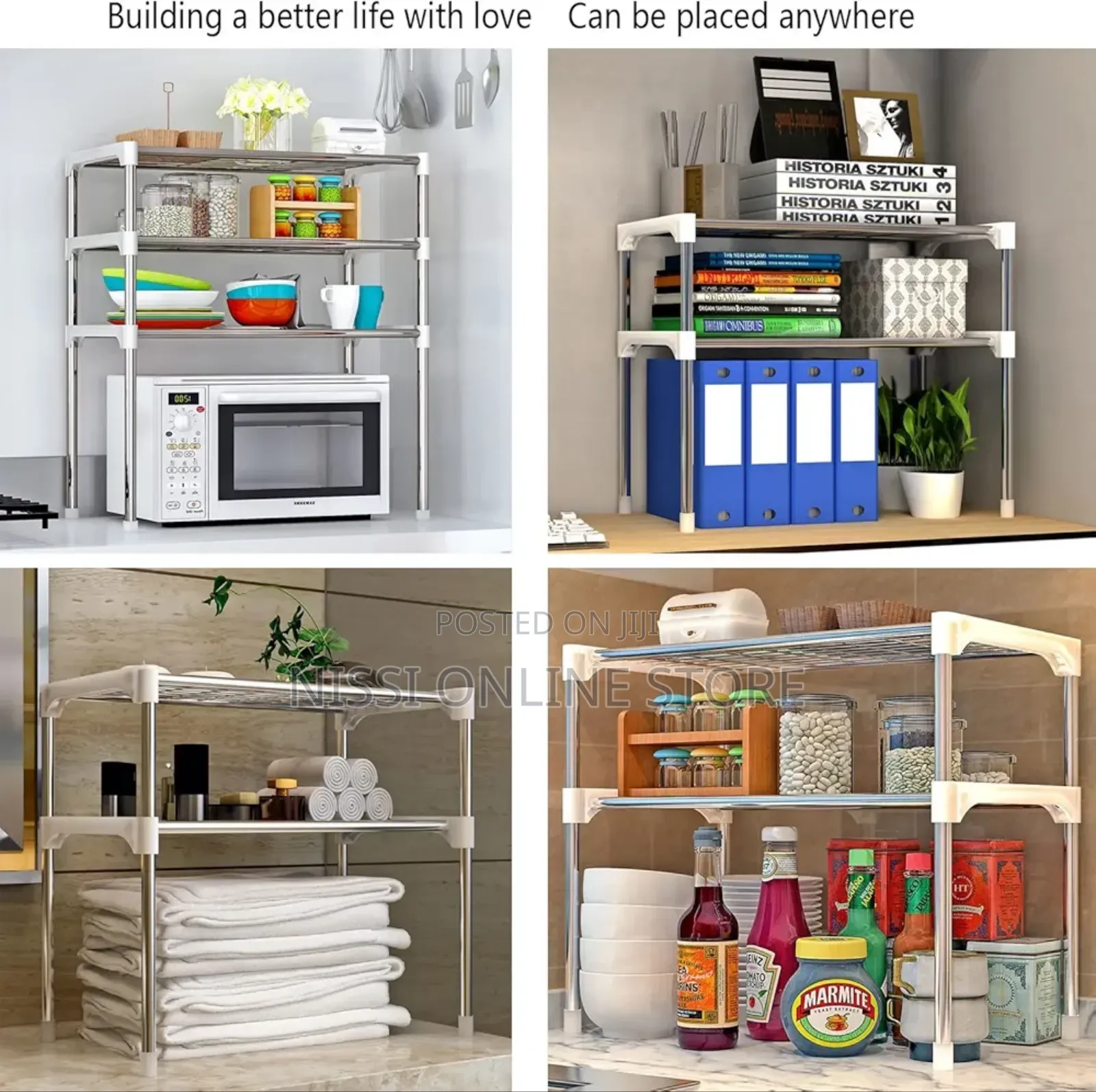 Multifunctional Microwave Oven 2 Tier Stand