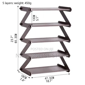 New 5 Layers Z Shaped Shoe Rack