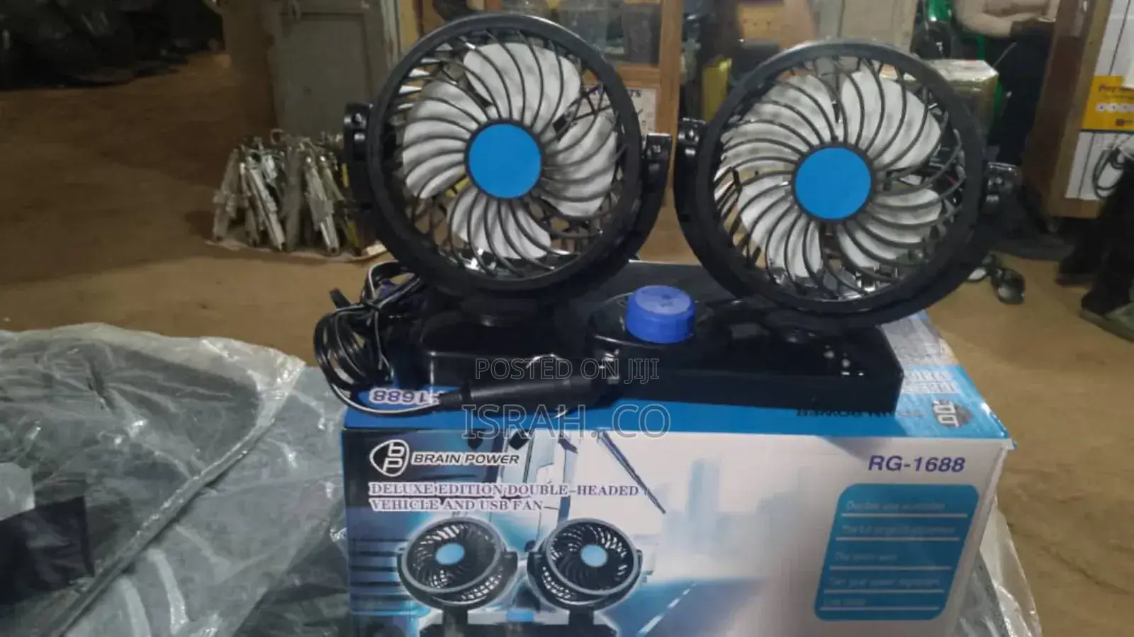 Electric Dual Head Cooling Vehicle Fan