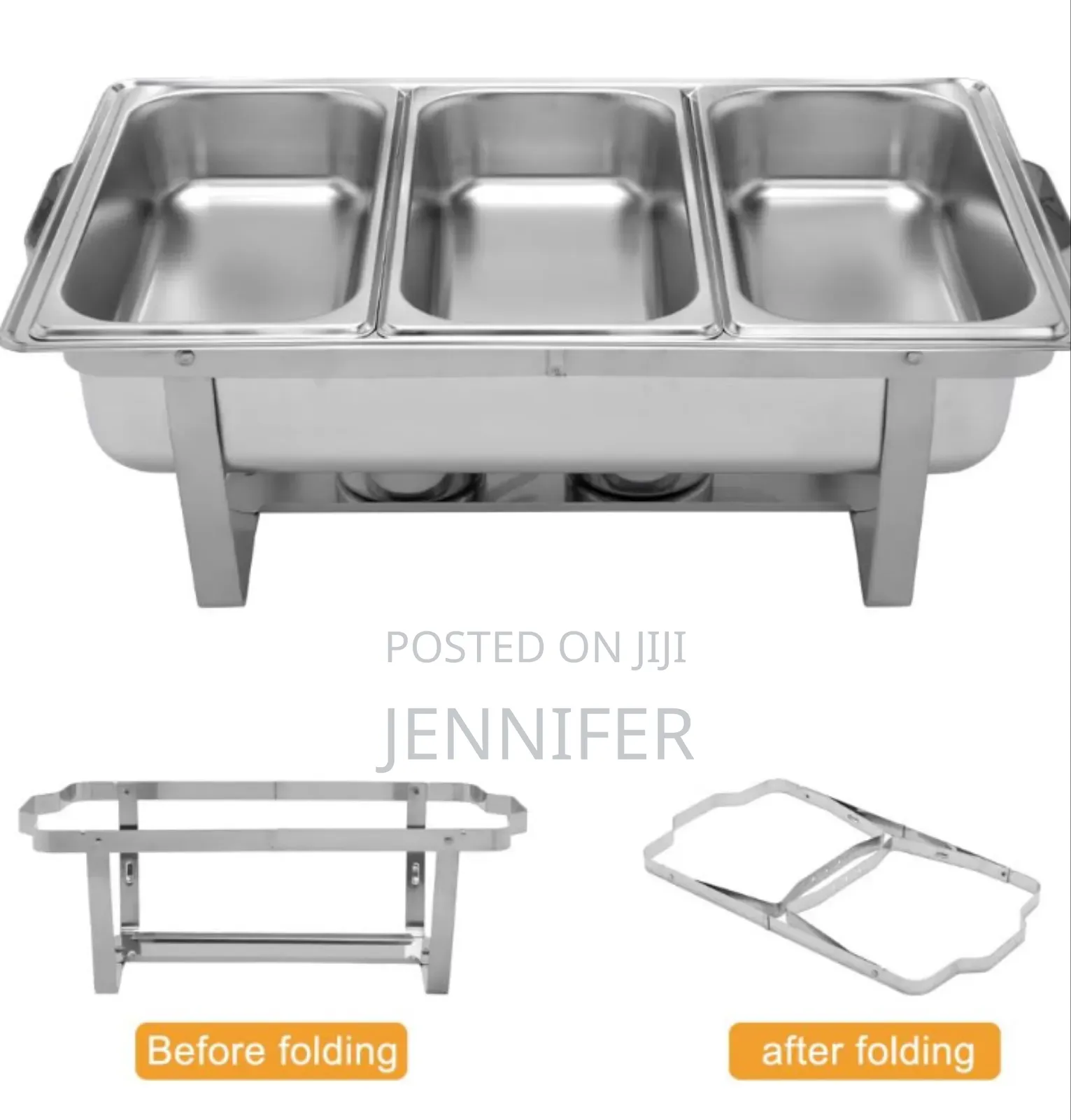 Triple Compartments Stainless Steel Chaffing Dishes