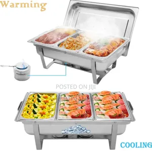 Triple Compartments Stainless Steel Chaffing Dishes