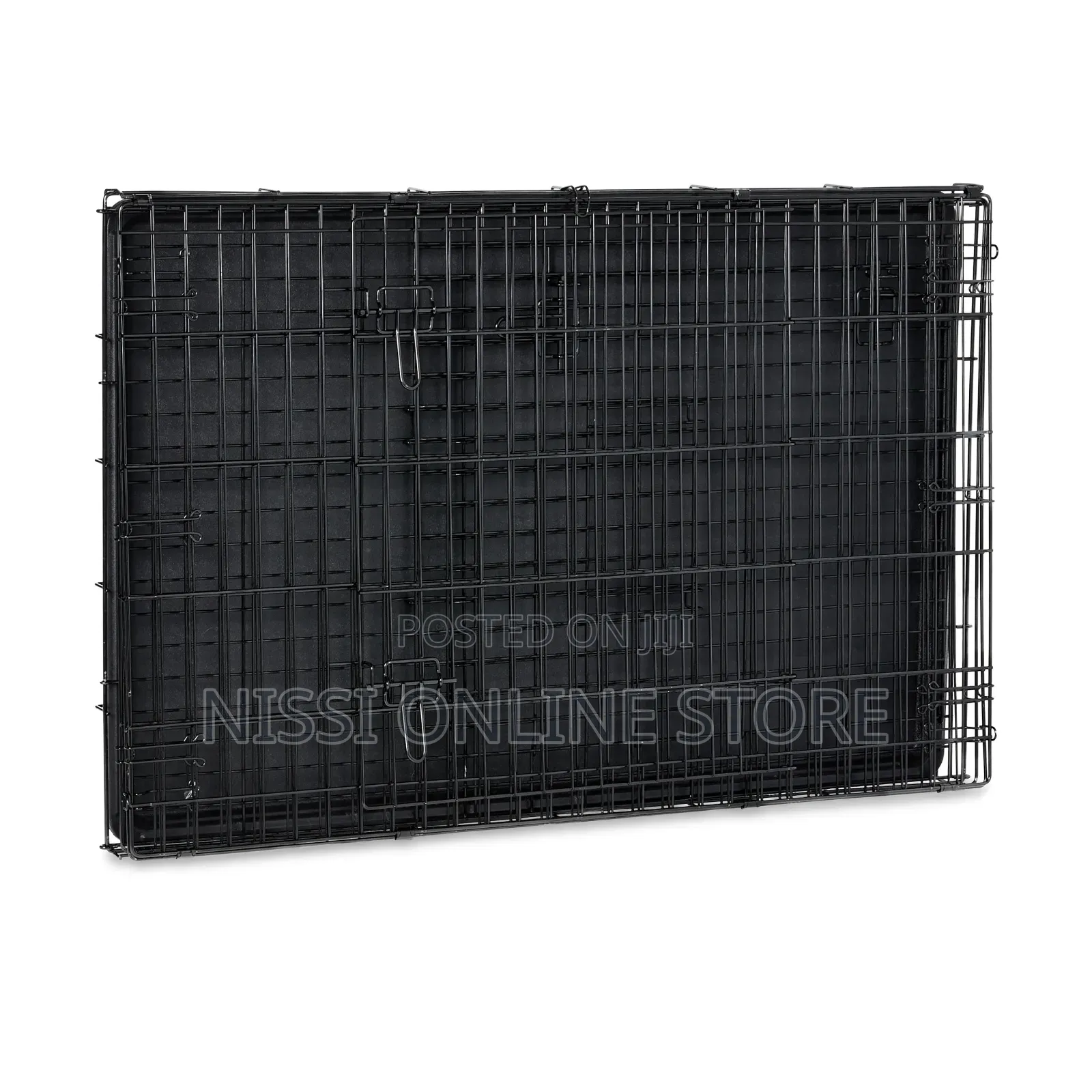Foldable Double Door Dog Crate