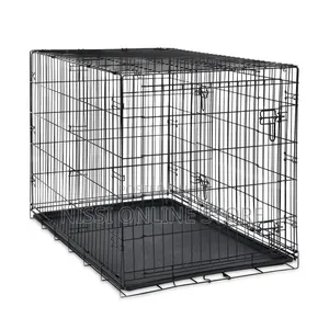 Foldable Double Door Dog Crate