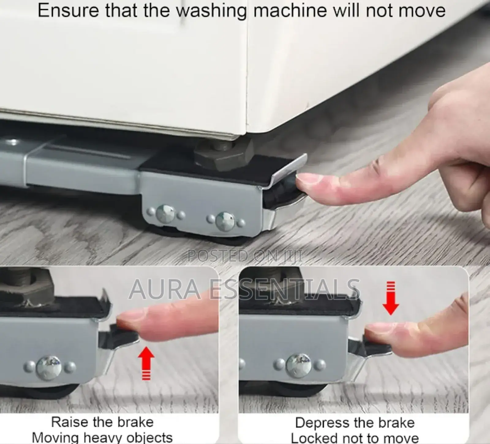 2pcs Universal Adjustmentable Fridge and Wash Machine Stands
