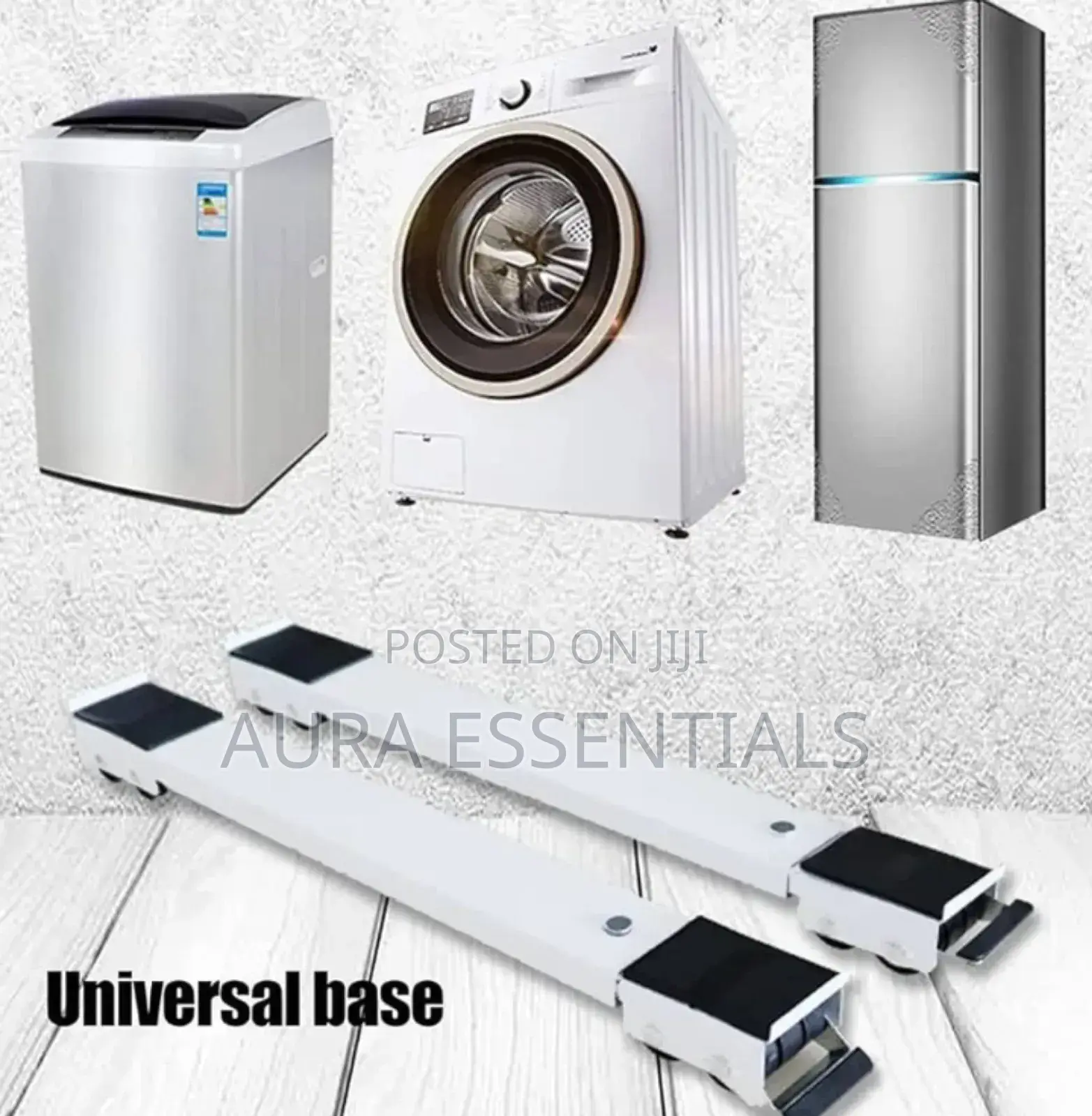2pcs Universal Adjustmentable Fridge and Wash Machine Stands