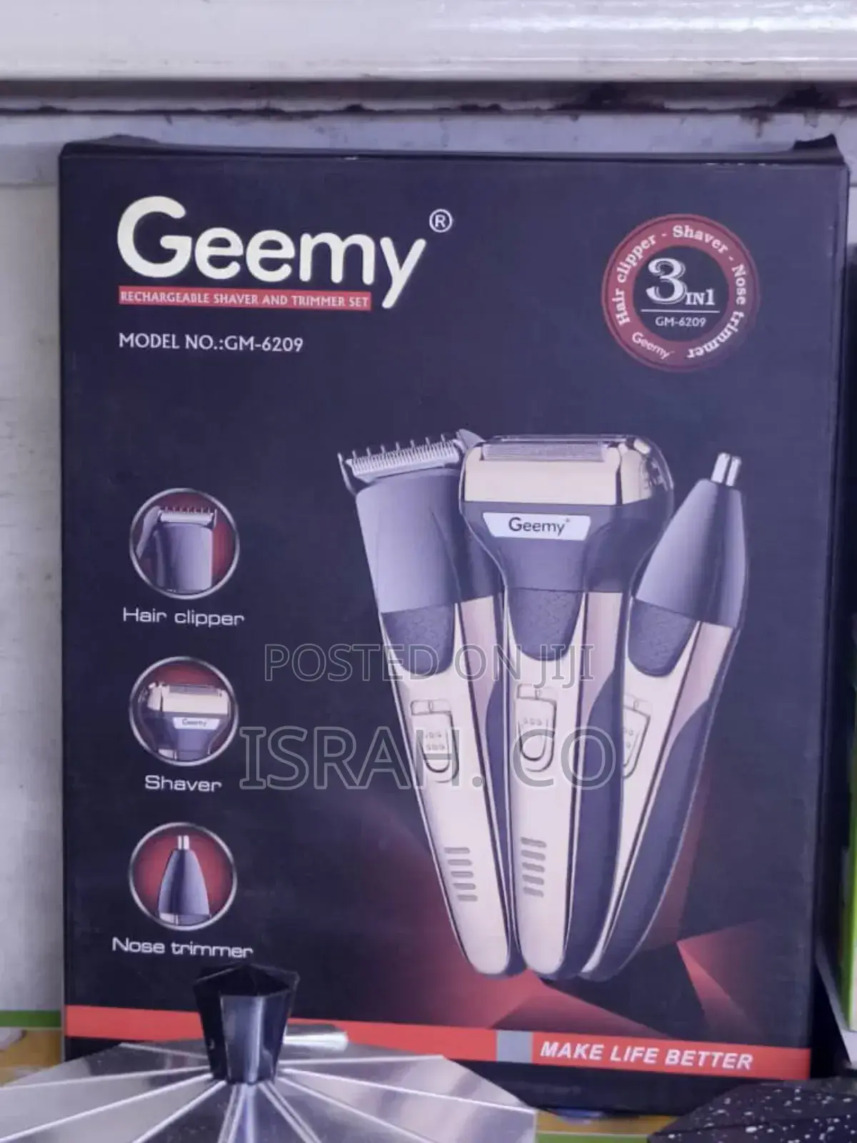 Geemy Rechargeable Hair Shaving Machine Shaver-3;In 1