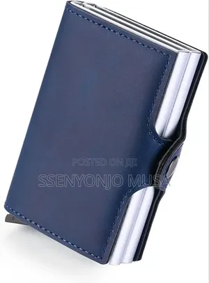 Aluminum Leather Credit Card Holder Wallet