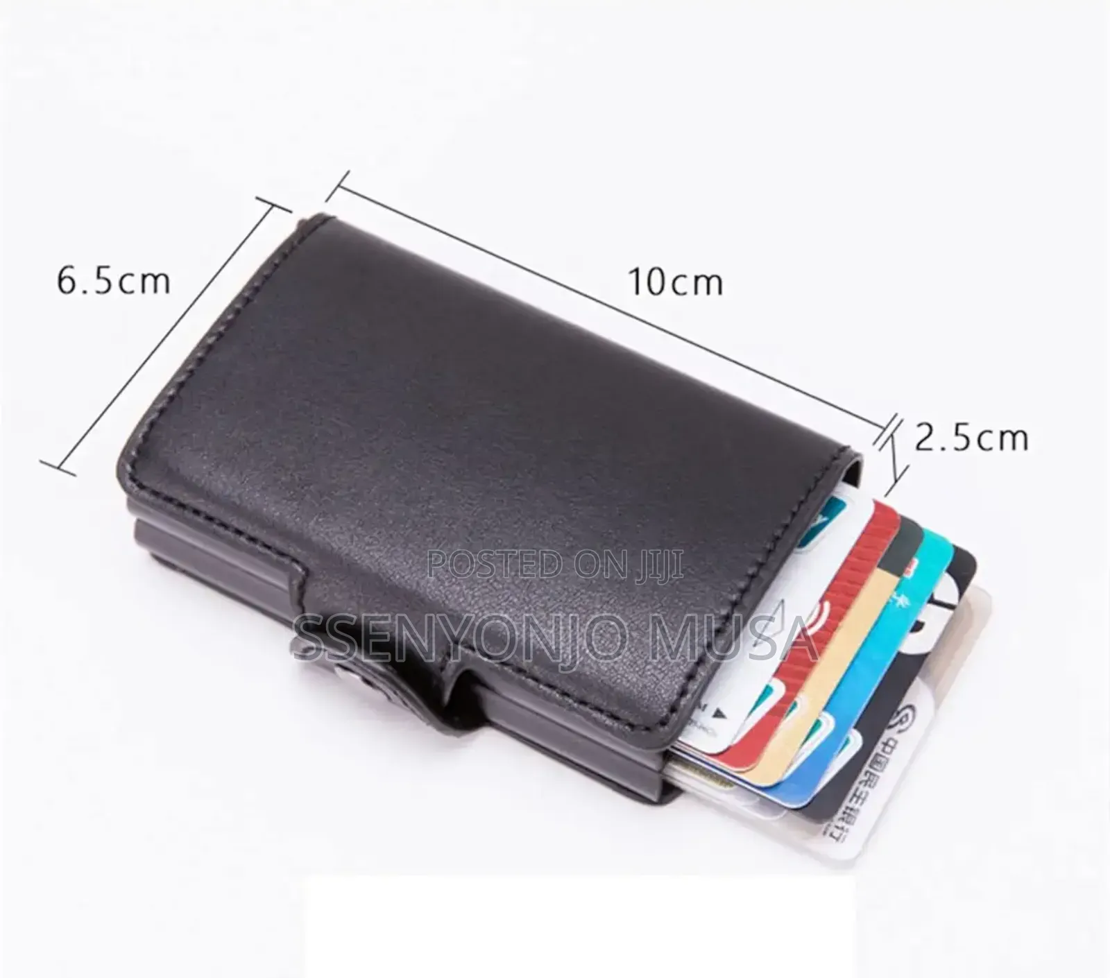 Aluminum Leather Credit Card Holder Wallet