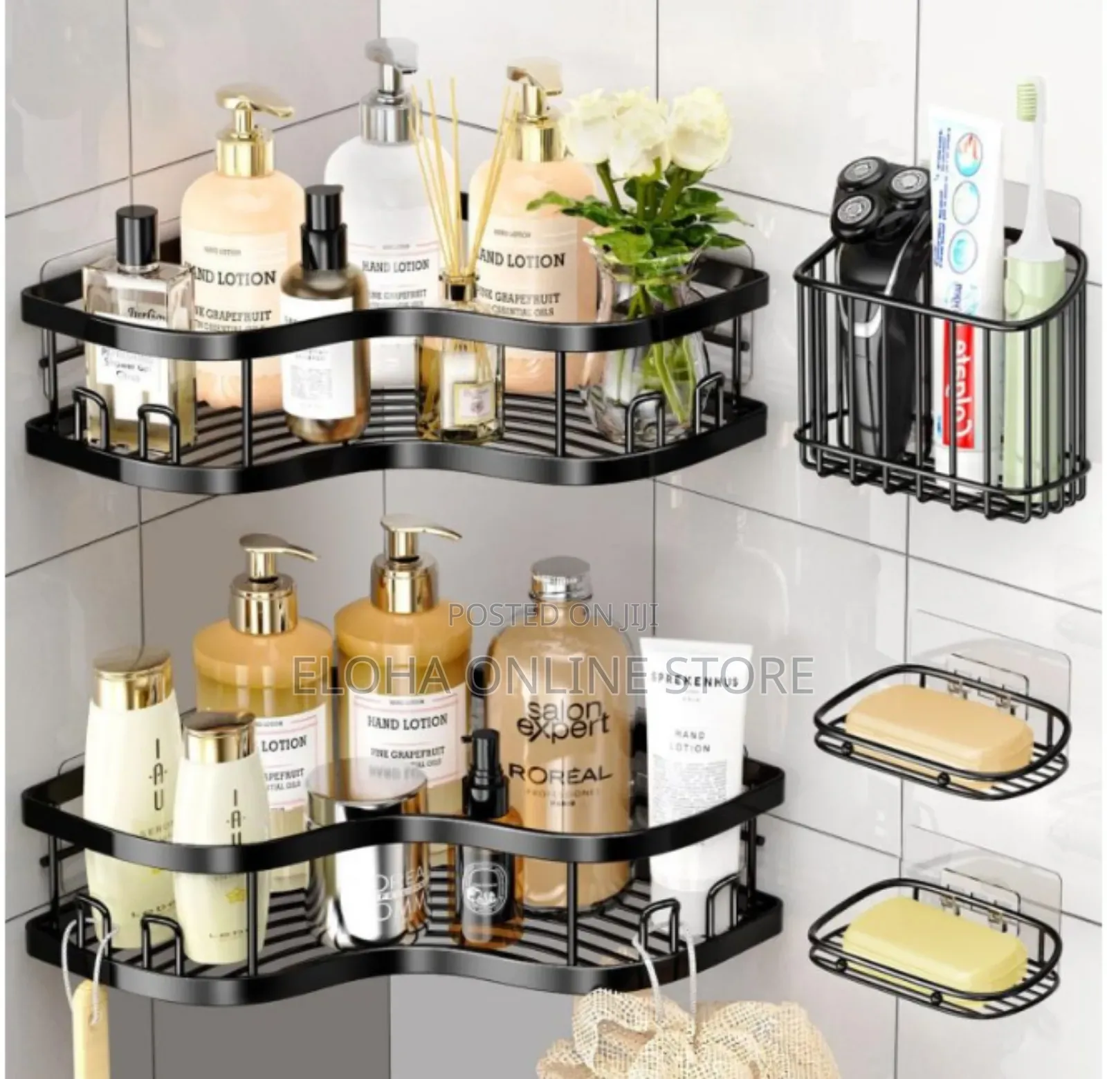 Multi-Functional 5pcs Stainless Steel Shower Caddy