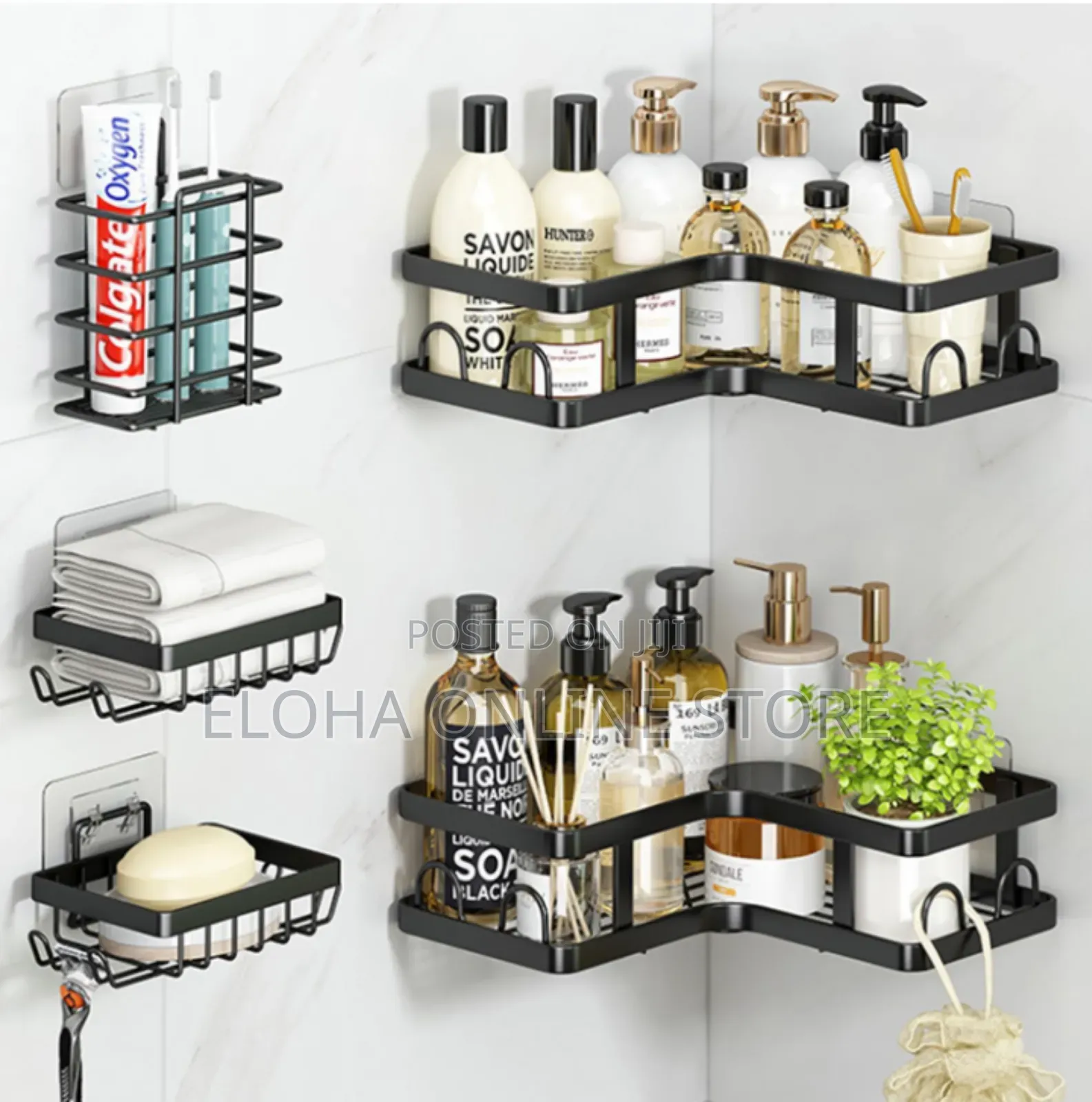 Multi-Functional 5pcs Stainless Steel Shower Caddy