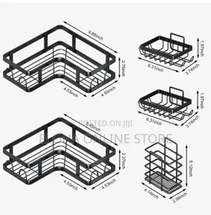 Multi-Functional 5pcs Stainless Steel Shower Caddy
