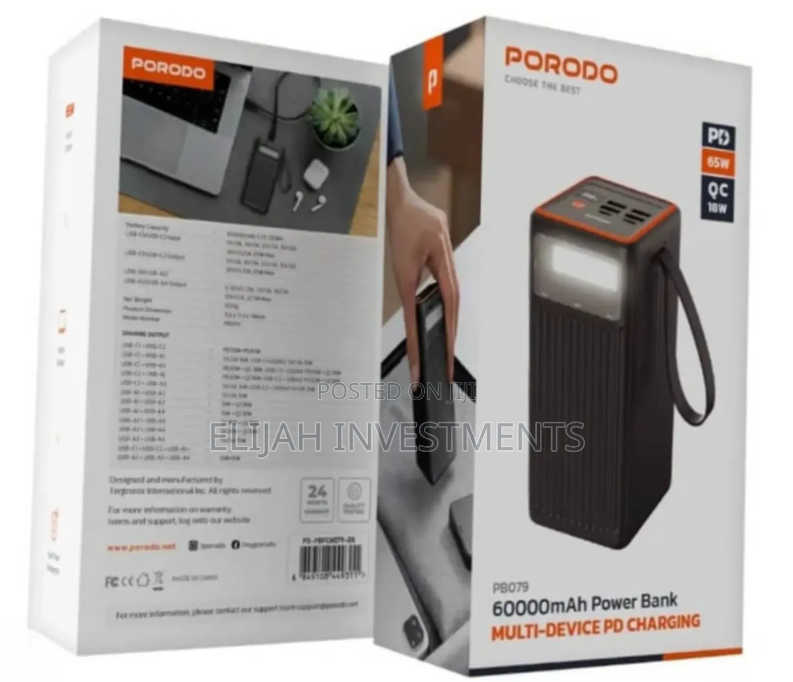 Porodo 60000mah High Capacity Power Bank