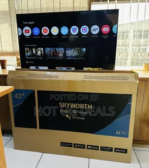 Skyworth 43 Inch Smart Google Tv Full Hd  With Netflix-black