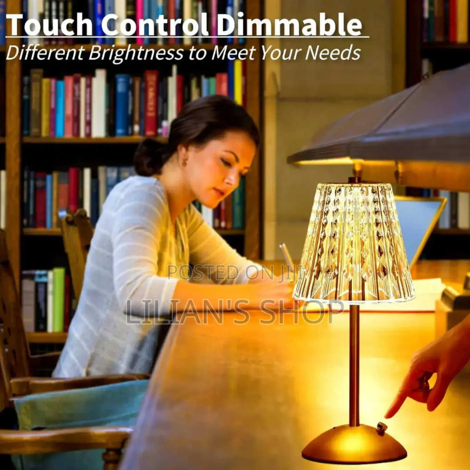 Crystal Touch Dimmable Table Lamp