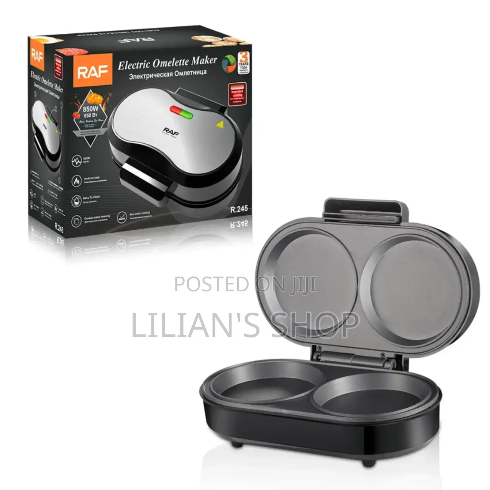 Raf Double Burger and Omelette Maker