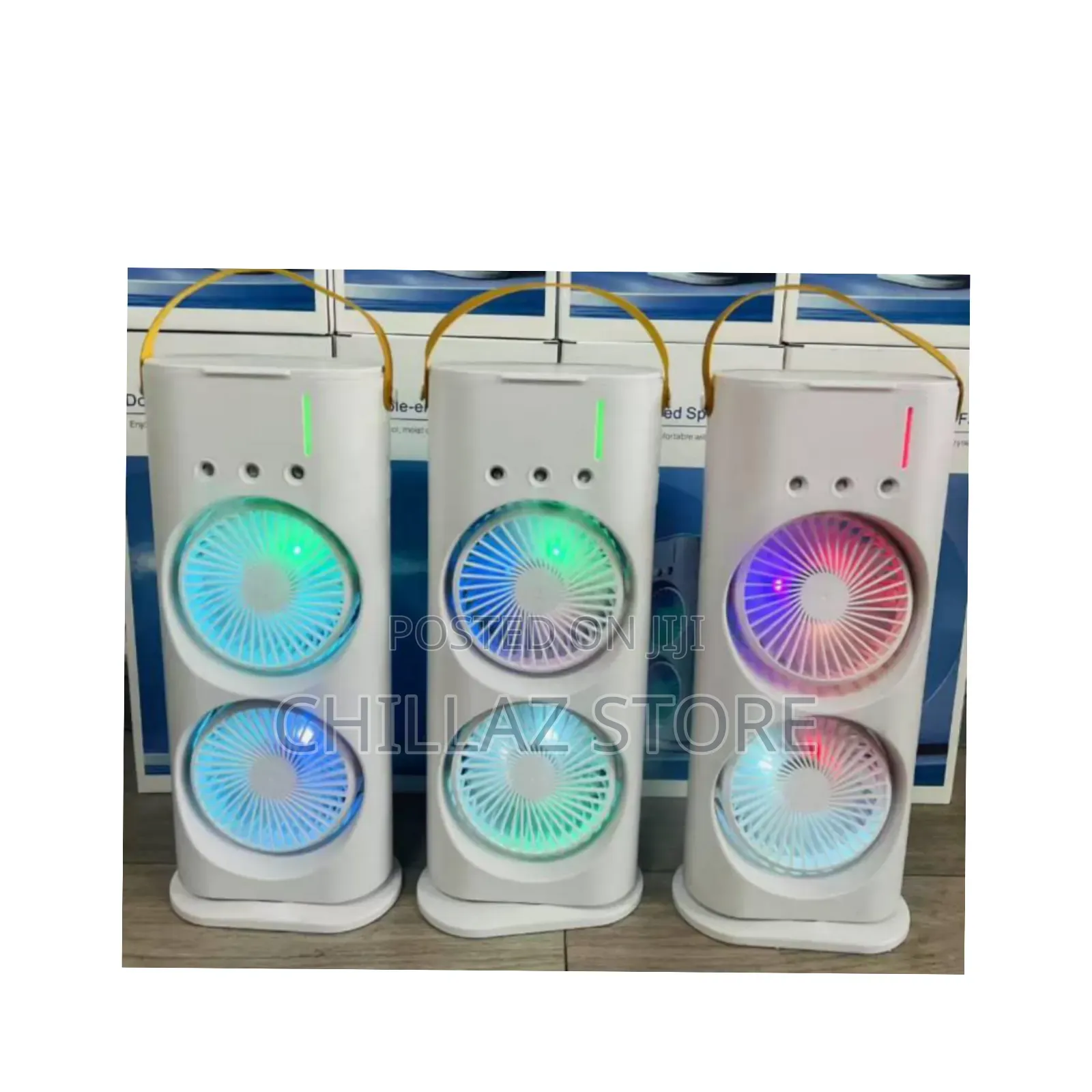 Double Ended Mist Spray Fan.