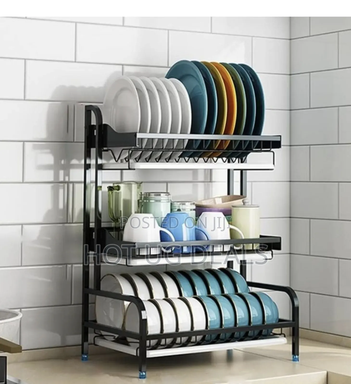 3-tier Dish Rack 304 Dish Drainer With Drainer Board