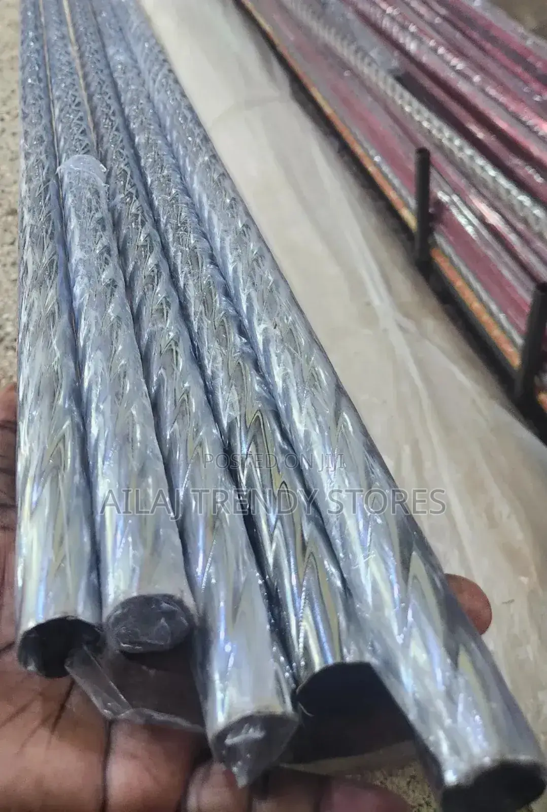 Silver Twisted Metallic Curtain Pee Metre