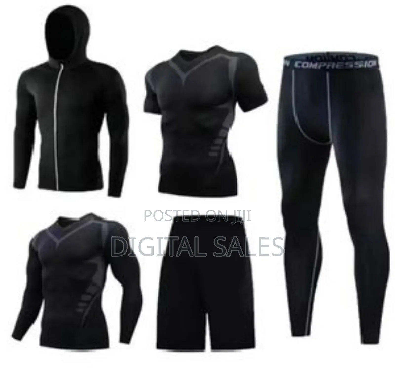 5 Piece Men's Tights for Gym Wear
