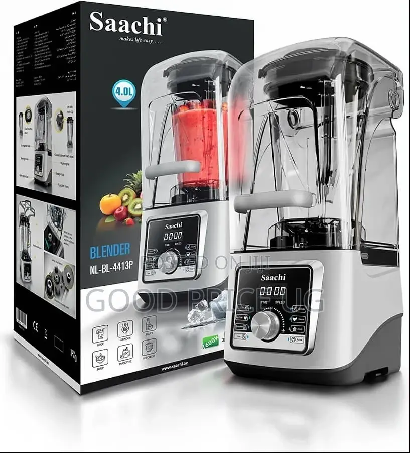 4.0 Litre Saachi Commercial Blender Silent, Digital Display