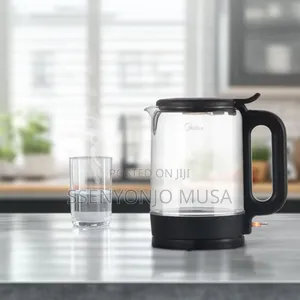 Midea Electric Kettle 1.8l Transparent Glass With Auto Shut-Off