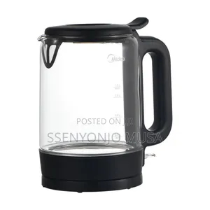 Midea Electric Kettle 1.8l Transparent Glass With Auto Shut-Off