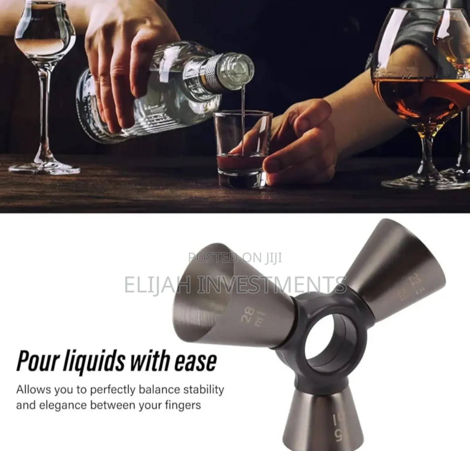 Stainless Steel 3-End Bar Measuring Cup