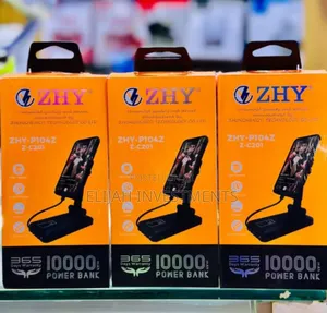Zhy 2in1 10000mah Power Bank With Foldable Phone Holder