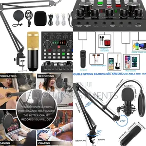 Sound Card Kit Condenser Microphone Set