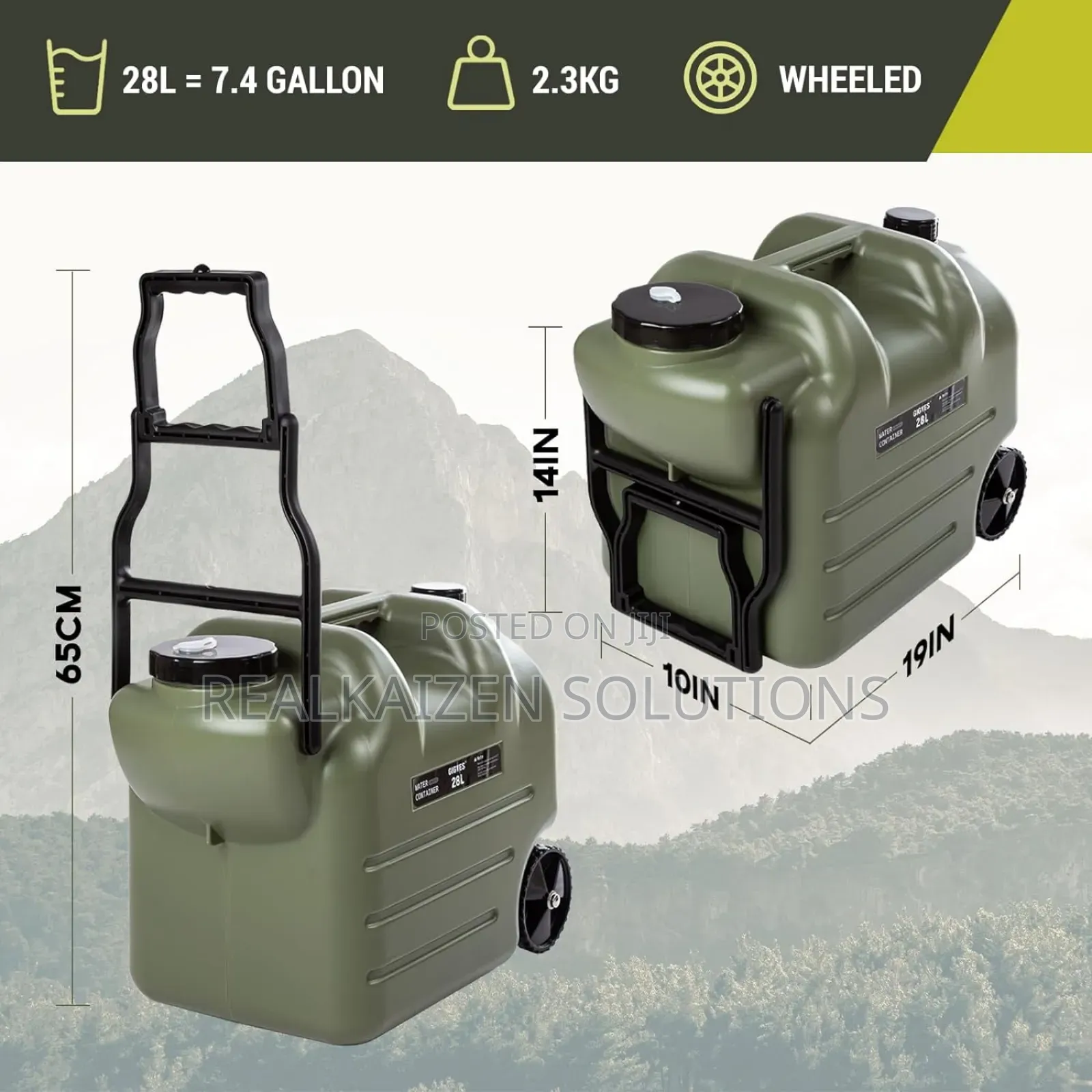 28l Bpa-Free Leak-Proof Camping Container Jug With Spigot