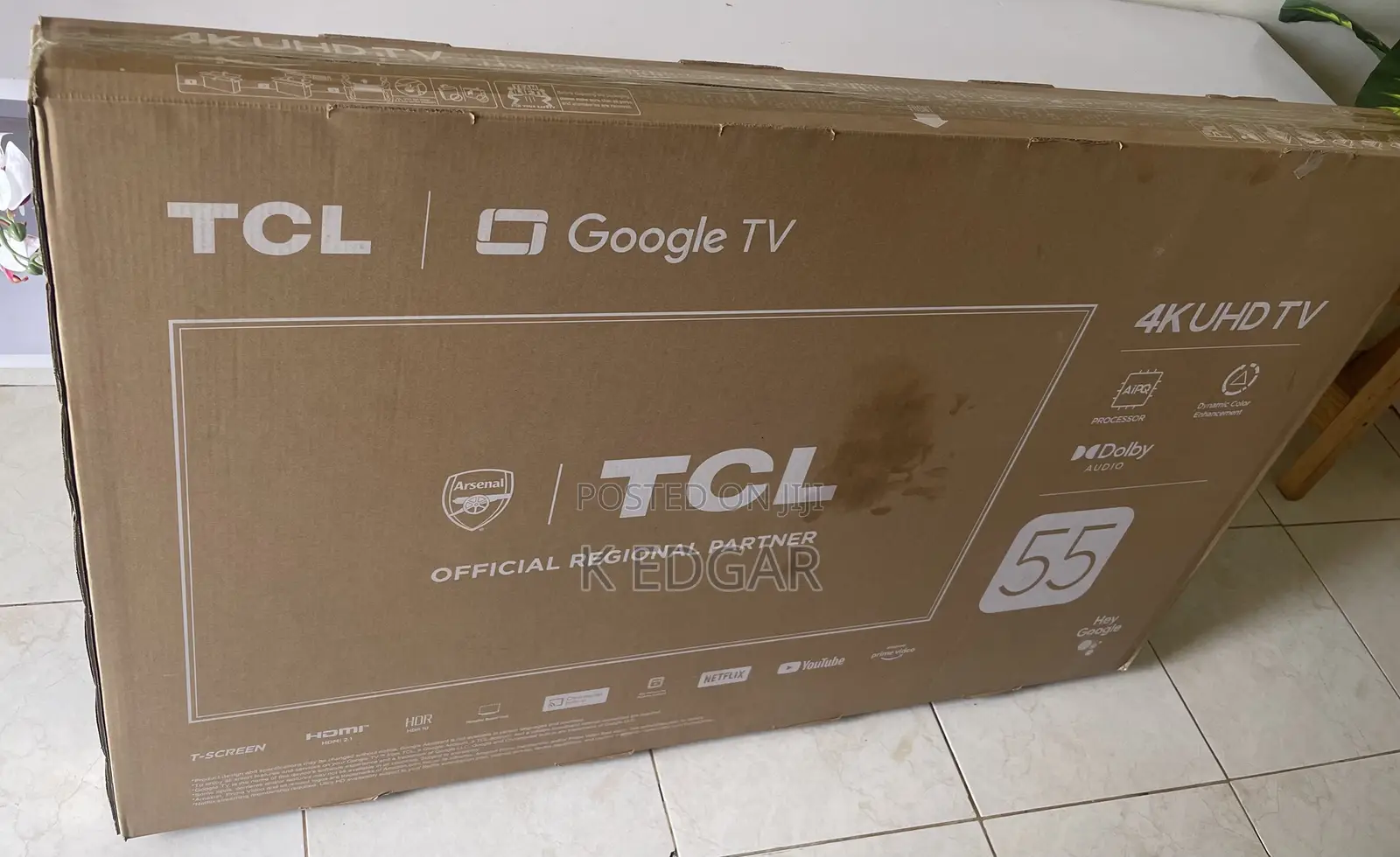Brand New 55 Inch TCL Frameless Smart Google Television