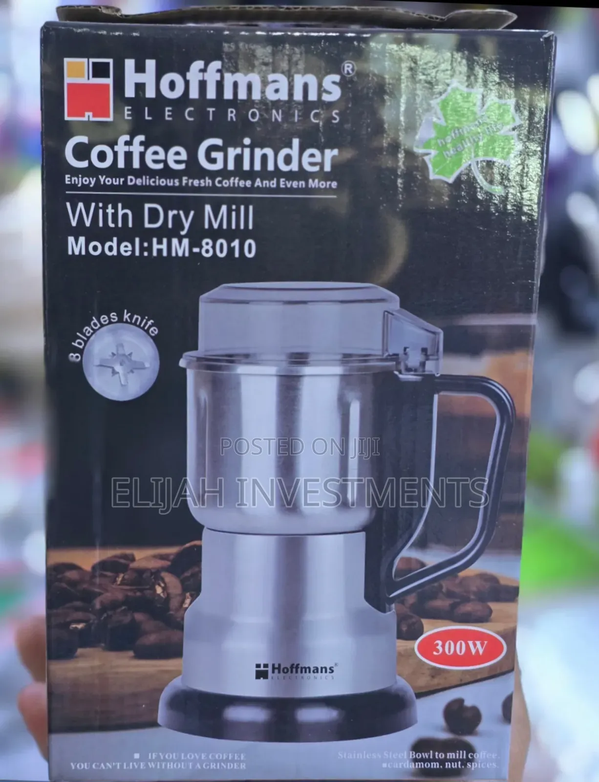 Hoffmans 300w Coffee Grinder With Dry Mill