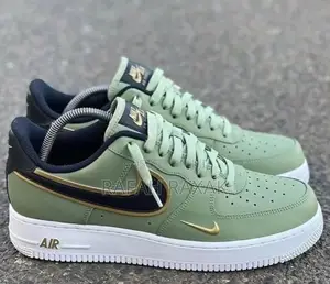 Original Green/White/Gold Nike Air Force 1 Low 07 Sneakers
