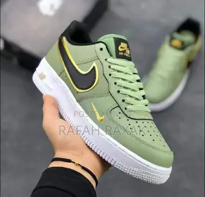 Nike Air Force 1 Low Olive Green Metallic Gold Double Swoosh